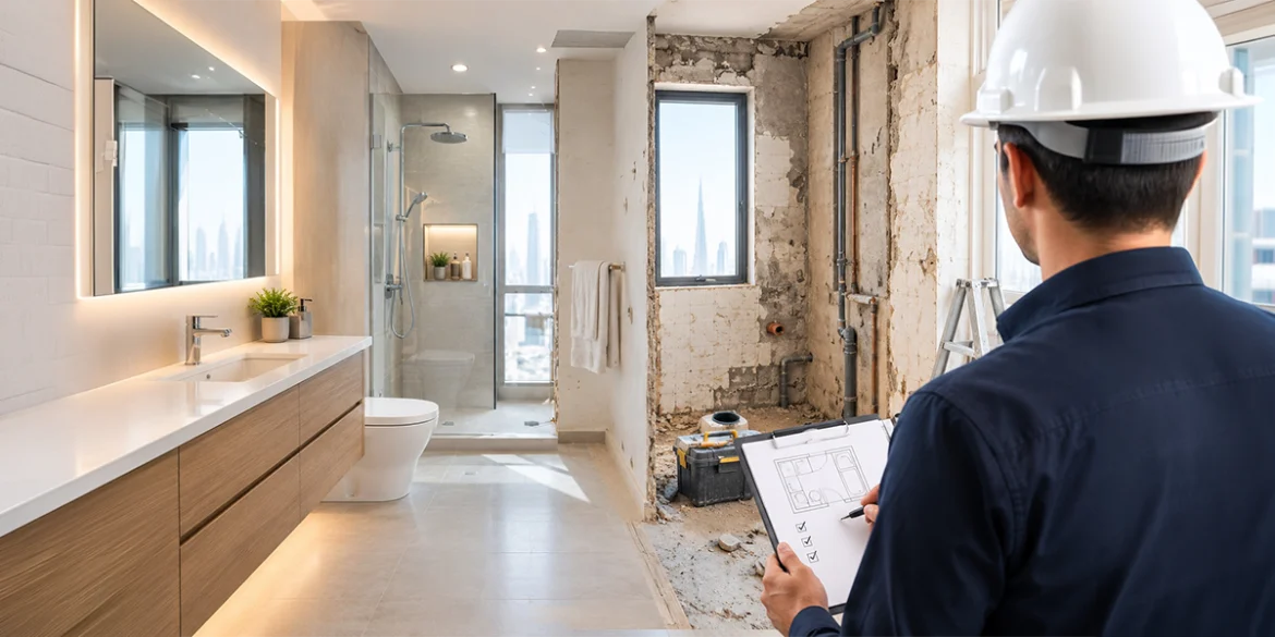 Bathroom Remodeling Dubai – bathroom inspection before renovation and demolition